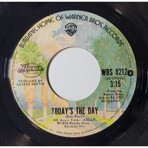 America “Today’s the Day / Hideaway Part II” 45 RPM Warner Bros VG+ Rock